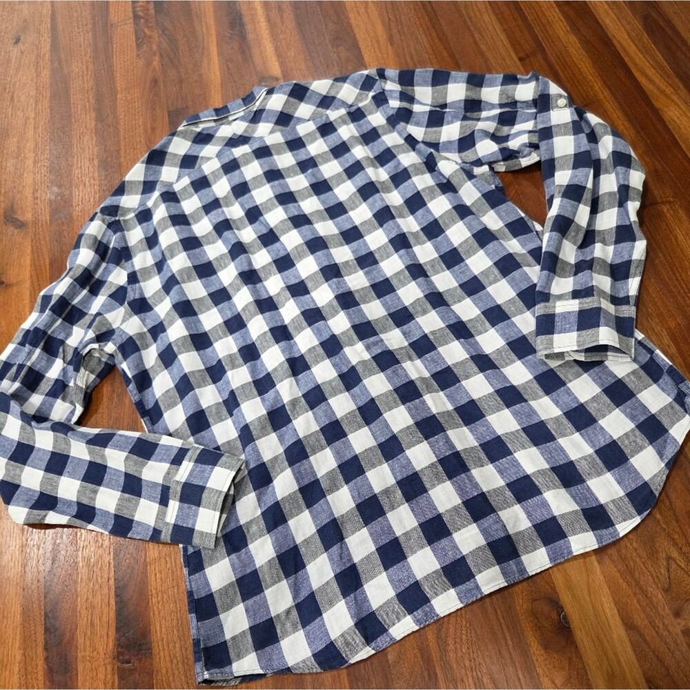 Baird MCnutt Linen Slim Fit Murano Checkered Men's Shirt Size XL - Picture 2 of 7